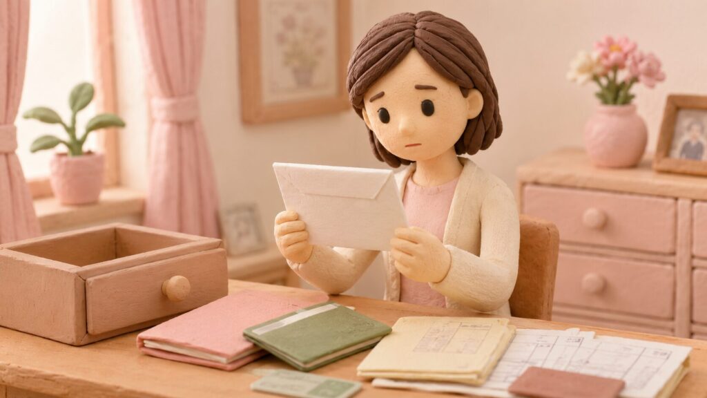 親の自宅で封をされた遺言書らしい封筒を見つけ、開封せずに確認する子ども