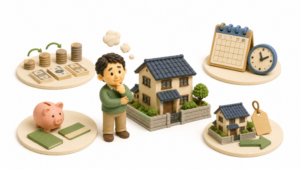 代償金を一括で用意できない場合に、分割払い、支払期限の調整、他の相続財産との調整、別の遺産分割方法を検討する様子を示した図解