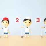 相続順位をイメージした1・2・3の旗を持つ人物