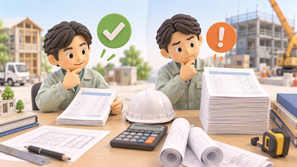 工事金額によって建設業許可の要否が分かれることを表した比較イラスト
