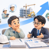 技術者の育成や工事実績・利益の積み重ねによる会社の成長と経営事項審査について行政書士に相談する建設会社