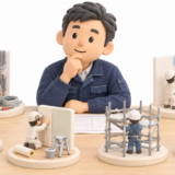 複数の工事内容を見比べながら、自社に必要な建設業許可の業種を考える建設事業者